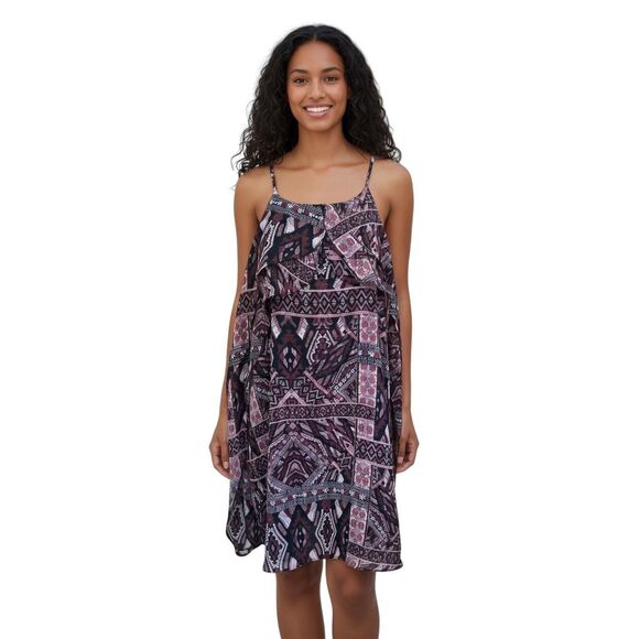 BCBGeneration Geometric Print Handkerchief Dress L - Picture 1 of 8